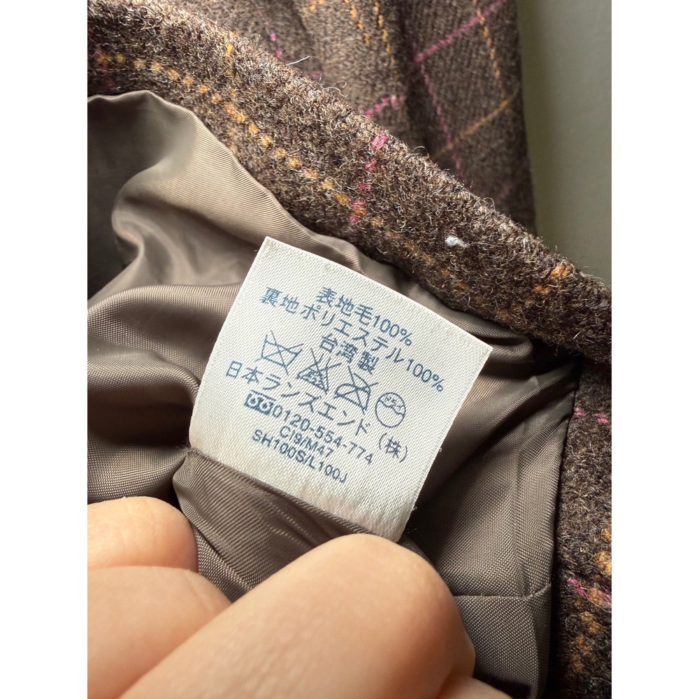 Vintage Lands End Women‎ Plaid Wool Blazer 14 Preppy Classic Academia Career - Picture 6 of 10